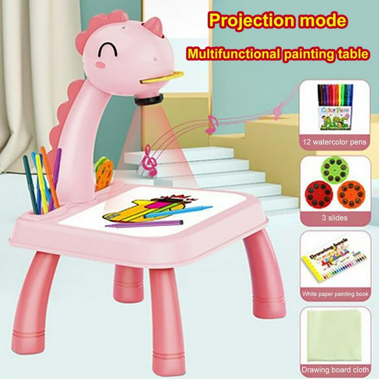 Child Smart Projector Desk With Light & Music Learning Painting Machine Toy  5ML