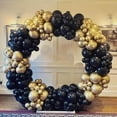 thumbnail image 3 of FH 50pcs for Birthday Decoration Items, Anniversary, Baby Shower, Bachelorette Decorations. Metallic Chrome Balloons for Decorations(Black & Golden), 3 of 6