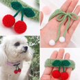 thumbnail image 3 of Collar De Bolas De Cereza De Punto Para Mascotas, Suministros Para Mascotas, Adornos De Cuello De Punto Hechos A Mano Suaves Y Cómodos Guardurnaity PT002698-04, 3 of 5