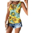 thumbnail image 3 of KISSMODA Womens Summer Tank Tops Casual Sleeveless Solid Printed Tunic Top Loose Fit V Neck Shirts, 3 of 4
