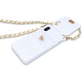 thumbnail image 6 of Fusicase for iPhone 11 Wallet Case with Neck Strap Crossbody Strap Lanyard Handbag Wrist Strap Protective Cover Credit Card Holder Slot Purse for Girls Women Silicone Case for iPhone 11 White, 6 of 14