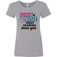 thumbnail image 3 of Inktastic Pink or Blue Great Grandma Loves You Women's T-Shirt, 3 of 5