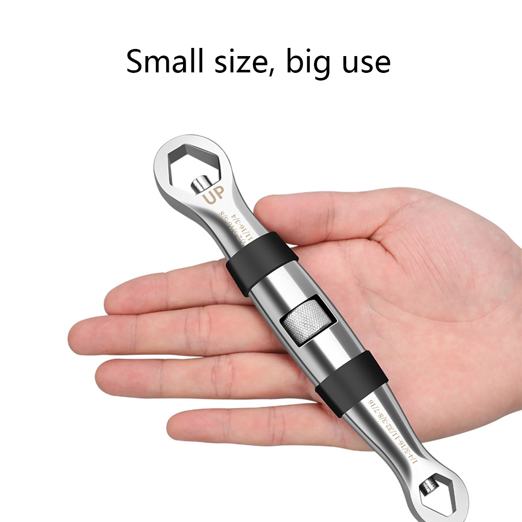 23-IN-1 Adjustable Wrench Multi Functional Flexible Type Pocket Wrench 1/4-inch to 3/4-inch 7mm to 19mm