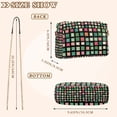 thumbnail image 4 of FORMRS Women Crossbody Purse with Chain Strap Vegan Leather Shoulder Handbag, Green Block Pattern, 4 of 7