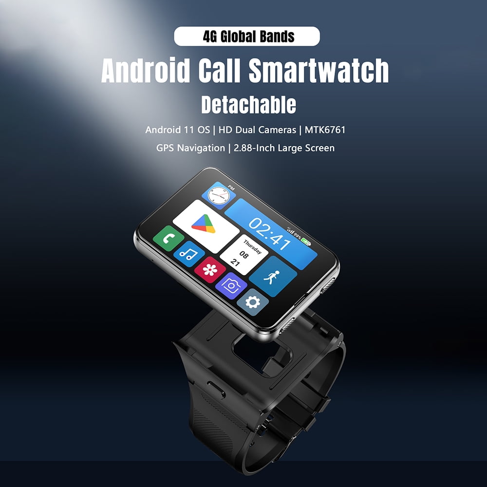 Rainbuvvy S999 Plus 4G Smart Large Screen Watch 2.88-inch TFT Display 6GB RAM 128GB Storage Android 11.0 2MP/8MP Bluetooth 5.0 2300mAh Multiple Colors Available