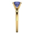 thumbnail image 3 of Solitaire Engagement Ring for Women - 2ct Simulated Tanzanite in 14K Yellow Gold Promise Ring, 3 of 6