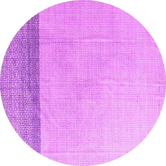 Ahgly Company Indoor Round Solid Purple Modern Area Rugs, 6' Round