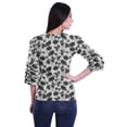 thumbnail image 4 of Moomaya Ruffle Sleeve Printed Cotton Womens Tops Plus Size Short T-Shirt Top, 4 of 4