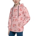 thumbnail image 2 of Lsque Fox Patten Youth Hoodie Sweatshirt Pullover with Kangaroo Pocket Boys and Girls Hoodie Warm Hoodie for Kids-X-Large, 2 of 6