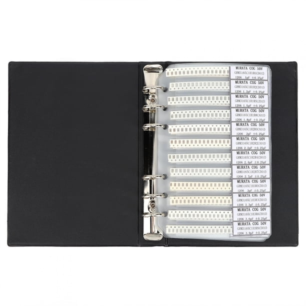 Serie 1206 Apacitor Book Lectronic Component Sample Book Capacitores Kit Surtido 80 Valor Para Almacenar Componentes Organizar Componentes Electrónicos ANGGREK Eléctricas