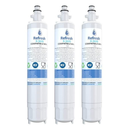 

Replacement Water Filter For GE PFE29PSDCSS -by Refresh (3 Pack)