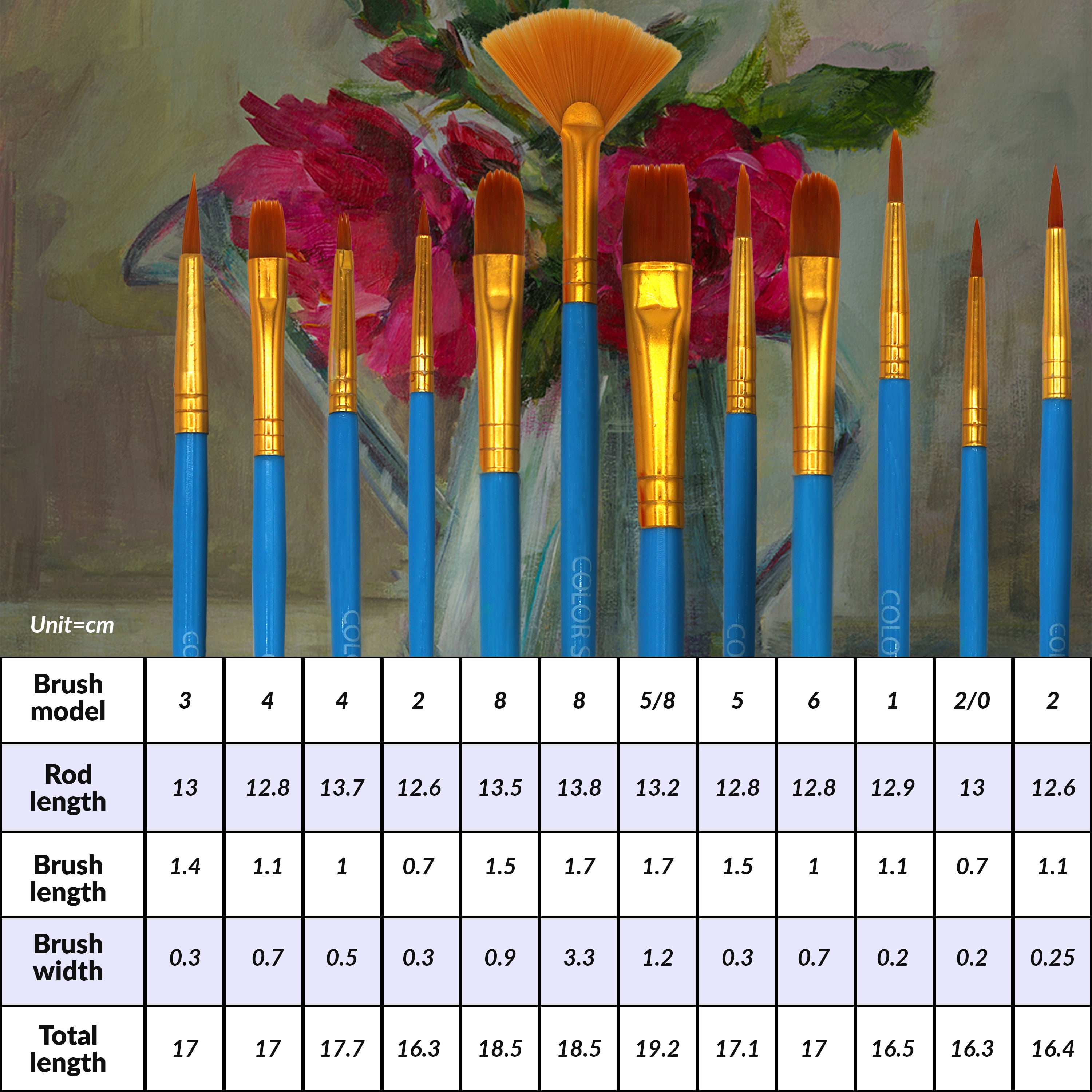 Color Swell - 12 paint brush paint - 36 pack