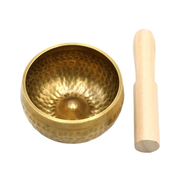 Cuenco tibetano de para , carillón de cobre, cuenco con sonido de Buda, tratamiento musical para meditación, relajación, Yoga , Palo de 8CM Sunnimix cuenco tibetano