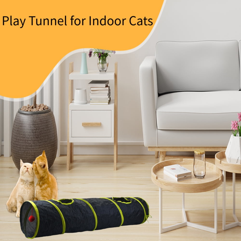 Cat Tunnel - 5 Way Tunnel for Cats, Foldable, Indoor and Outdoor Tunnel Toy for Cats, Puppies, Rabbits, Kittens, Ferrets with Storage Bag