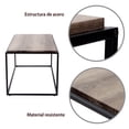 thumbnail image 2 of Mesa de Centro Moderna Industrial 100×50×47 cm | Estructura Metálica y Cubierta MDF Color Nogal – EKE, 2 of 7