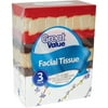 Great Value Everyday Soft Facial Tissues, 8.2" X 8.4", 600 Count, 3 Pack