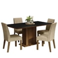 thumbnail image 1 of Juego de Comedor Mesa con Tablero de Madera 4 Sillas Marrón/Negro/Imperial Keila Madesa, 1 of 7