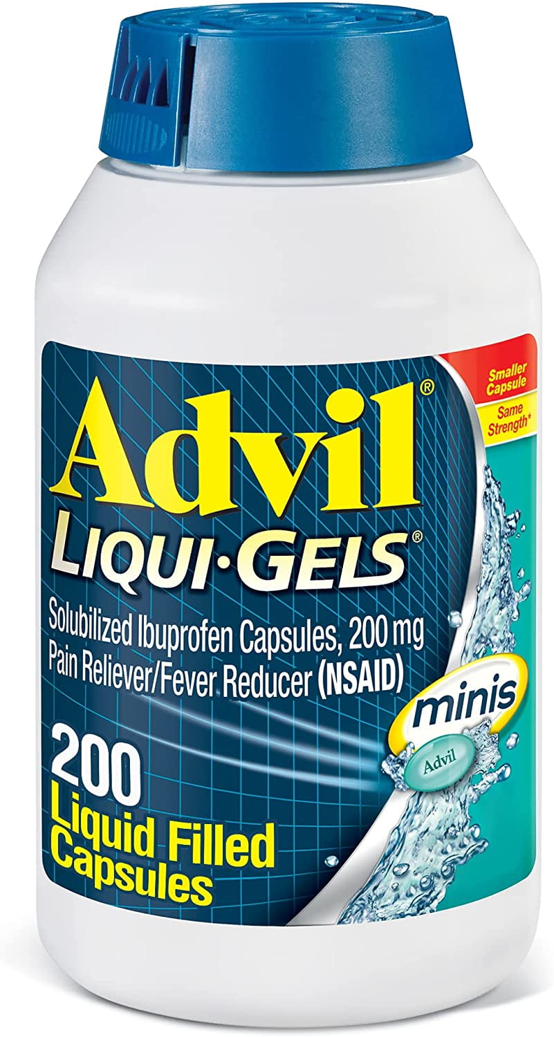 Advil LiquiGels Pain Reliever and Fever Reducer, Pain Medicine for Adults with Ibuprofen 200mg