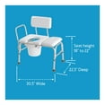 thumbnail image 5 of Carex Vinyl Padded Tub Transfer Bench Cut Out and Commode Pail, 300 lb Weight Capacity, White, 5 of 9