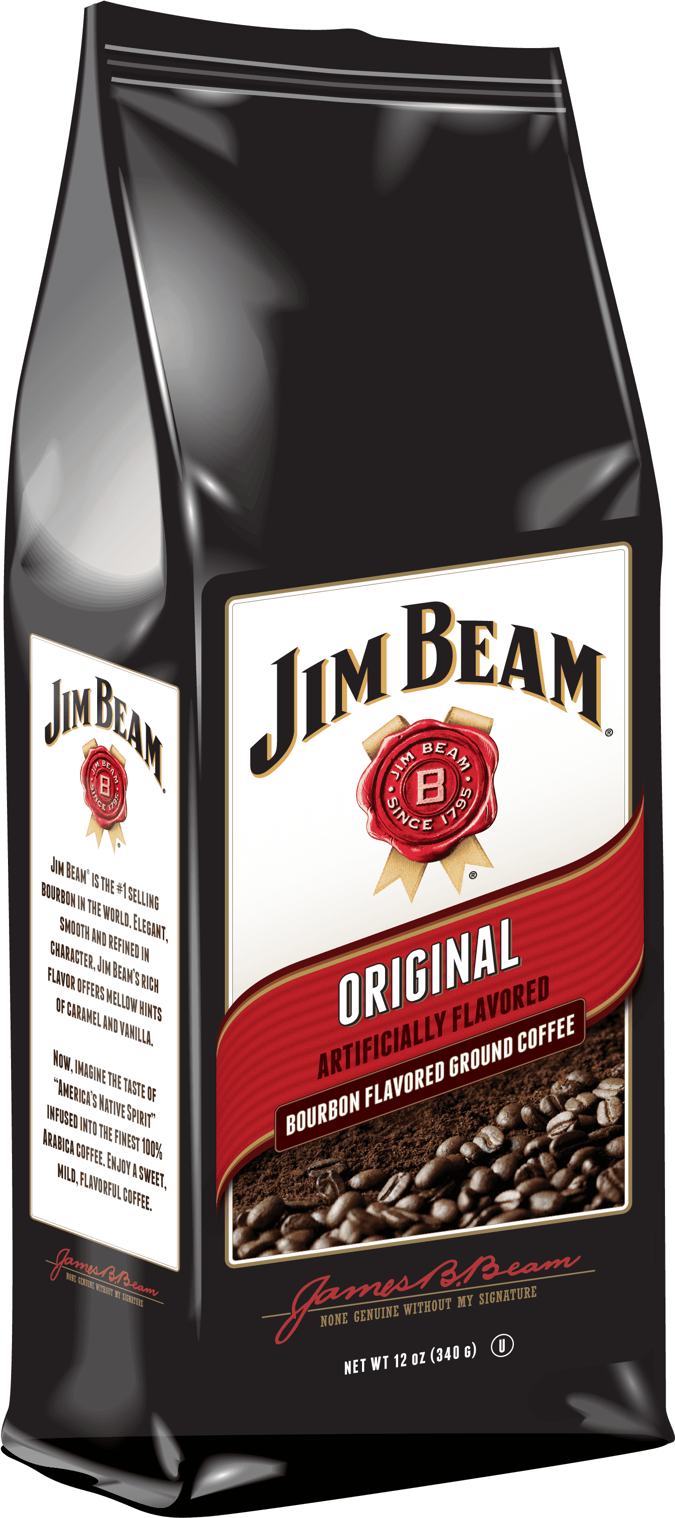 Jim Beam Original Bourbon Ground Coffee, Medium Roast, 12 Oz