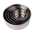 thumbnail image 4 of 5pcs Unpolished Stainless Steel Food Storage Bowls - Home Kitchen Mixing Bowl Set, Food Grade Stainless Steel, Durable for Mixing Storing & Prepping Food, No-Polish Natural Finish Bowls, Silver, 4 of 7