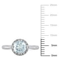 thumbnail image 2 of Everly Women's Aquamarine Sterling Silver Engagement Ring, 2 of 6