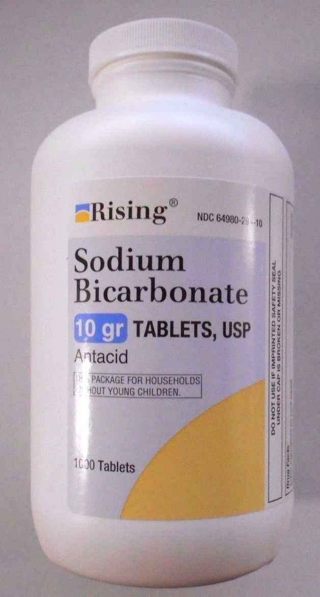 Rising Pharma Sodium Bicarbonate Antacid Tablets USP, 1000 Count