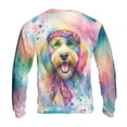 thumbnail image 2 of Hippie Goldendoodle Portrait Watercolor Tie-Dye Vintage Styles All Over Print 3D Sweatshirt Unisex Merch Doodle Dog Lover Gifts Idea - 00014, 2 of 6