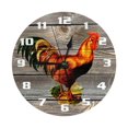 thumbnail image 1 of Reloj de pared rústico con forma de gallo, silencioso, de 10 pulgadas, estilo rústico retro, decorativo para sala de estar, cocina, hogar, baño y dormitorio, 1 of 7