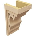 thumbnail image 5 of 9"W x 9"D x 18"H Wide Sheridan Rough Cedar Woodgrain TimberThane Corbel, Primed Tan, 5 of 6