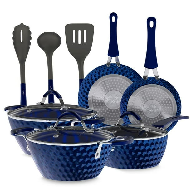NutriChef NCCW11DS - Kitchenware Pots & Pans - Stylish Kitchen Cookware Set with Elegant Diamond 