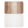 thumbnail image 5 of Unique Bargains 1 Pcs Polyester Bathroom Mat Non Slip Soft Bath Mats Rugs Machine Washable Gradient Brown 80x50cm, 5 of 6