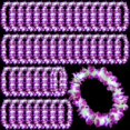 thumbnail image 1 of Collar LED hawaiano Sherr con forma de leis, 48 unidades, color morado, 100 cm, 1 of 7