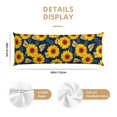 thumbnail image 2 of Naloa Sunflowers Super Soft 20x60 Body Pillow Case,Long Side Hidden Zipper（PILLOWS ARE NOT INCLUDED）, 2 of 6