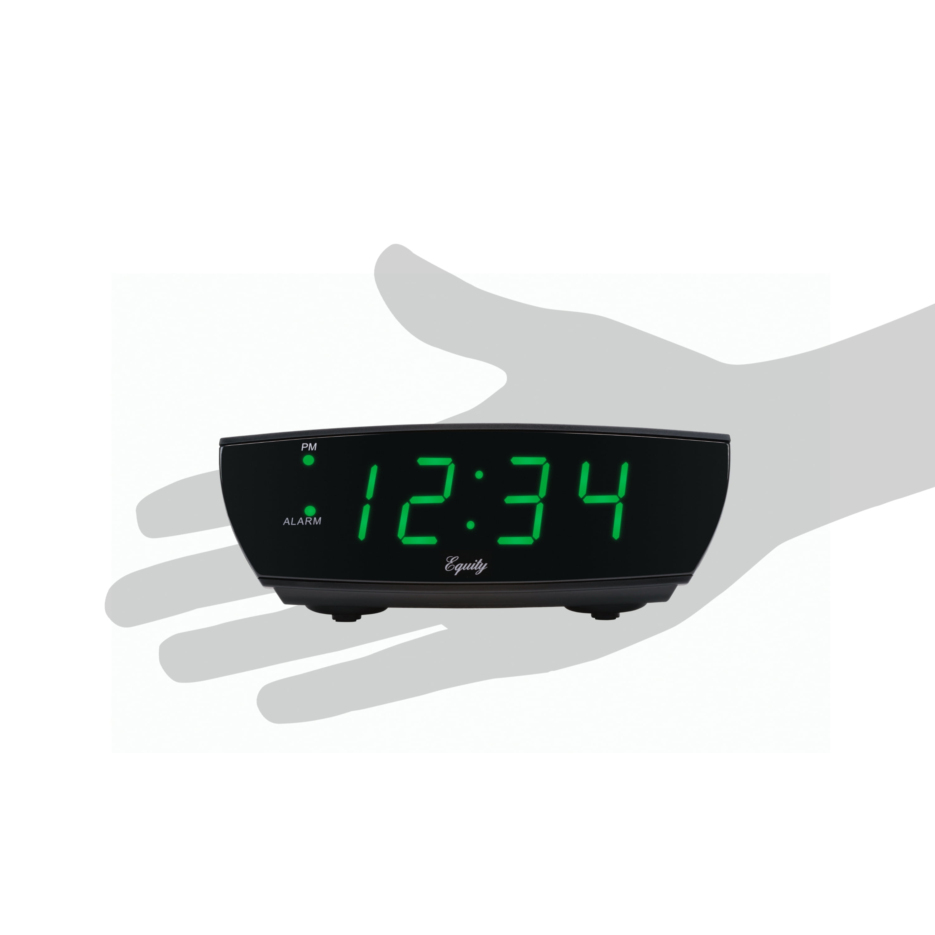 Equity Digital 0.9" Green LED Deep Sleep Alarm Clock, 75902