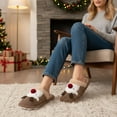 thumbnail image 2 of Ecetana Women's Christmas Fuzzy Cute Warm House Slippers Bedroom Indoor Shoes, 2 of 7