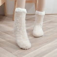 thumbnail image 2 of LckLvx Fuzzy Socks for Women Winter Warm Soft Home Sleeping Socks Thickened Non Slip Floor Mid Tube Socks, 2 of 6
