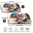 thumbnail image 3 of Uemuo Playful Cat Pattern Accordion Car Windshield Sun Shade, Foldable Reflective Sun Visor for Car, Reflector Windshield Sunshade-Small, 3 of 7