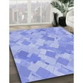 thumbnail image 3 of Ahgly Company Machine Washable Indoor Rectangle Transitional Light Slate Blue Area Rugs, 6' x 9', 3 of 7