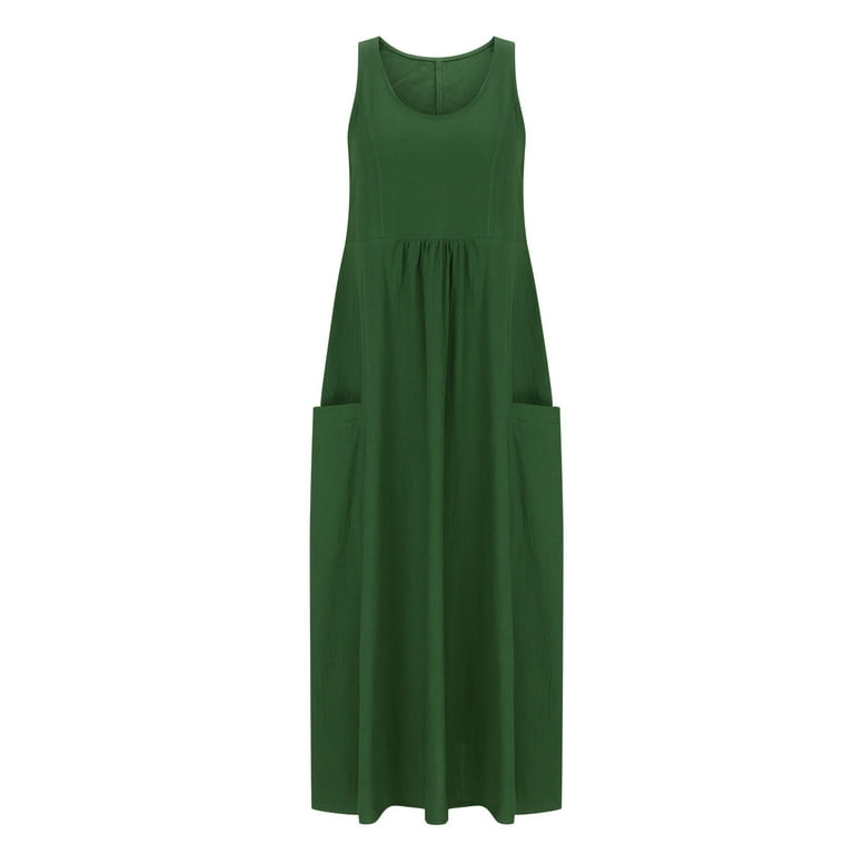 green emerald velvet dress PRETTYGARDEN Womens Summer Casual Scoop Neck Sleeveless Long Dresses Tank  Top Patchwork Aline Swing Maxi Dress with Pockets (Army Green,Small) at  Amazon Women's Clothing store