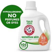 ARM & HAMMER Sensitive Skin Free & Clear Liquid Laundry Detergent Soap, 105 fl oz, 105 Loads