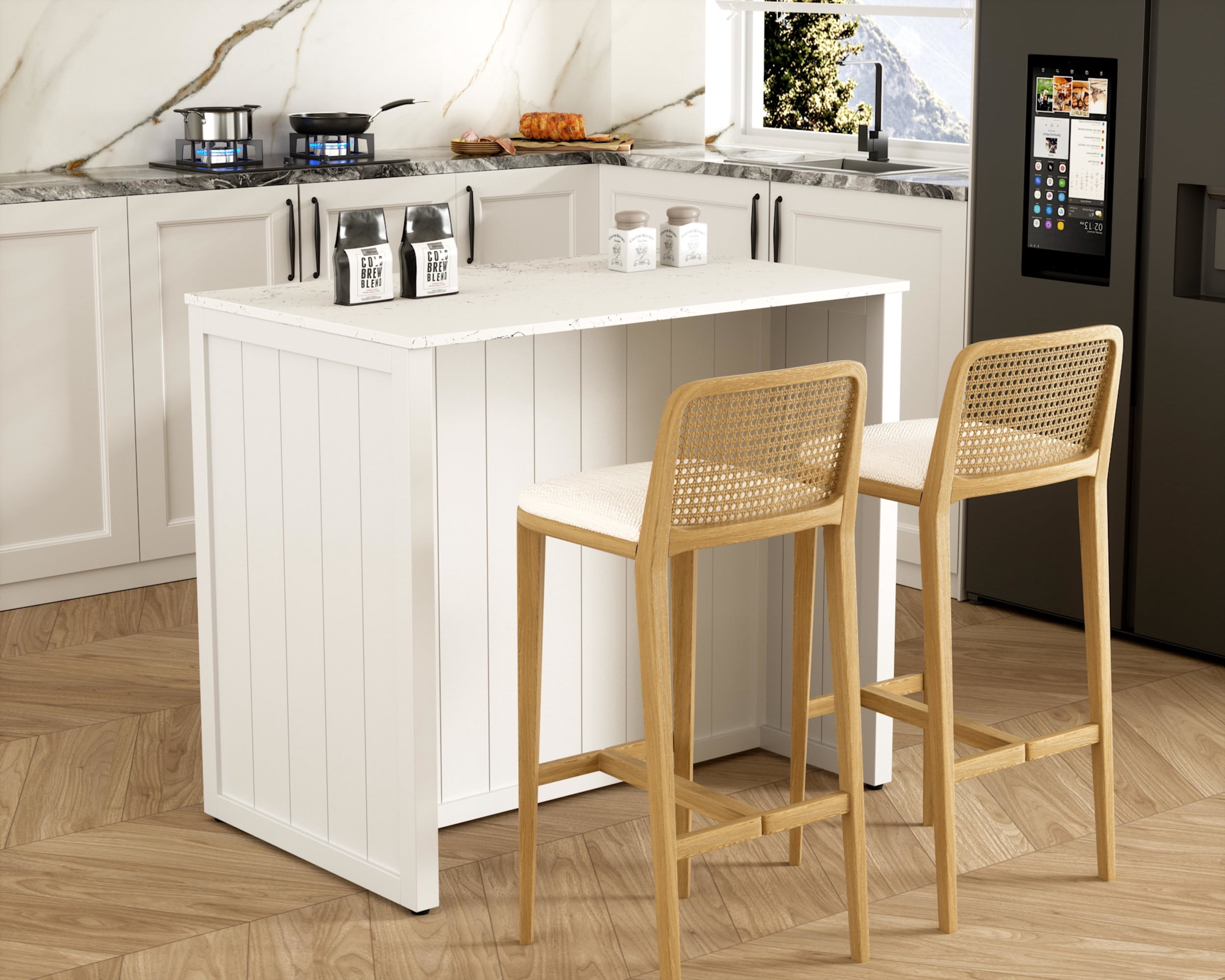 Elegant Kitchen and Bath 42 inch Kitchen Island in White