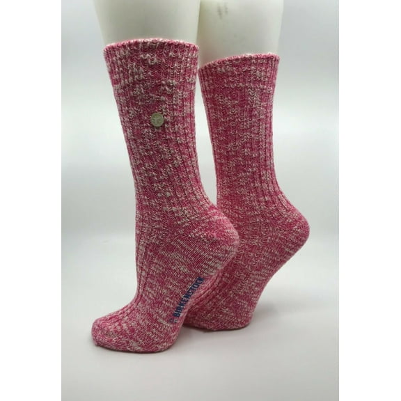 Birkenstock Womens Cotton Slub Socks in Berry ( 1005795),  Small Size