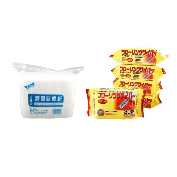 300PCS Disposable Microfibre Electrostatic Floor Cloths & 180PCS Disposable Sheets Floor Electrostatic Mop Dust Paper