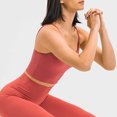thumbnail image 4 of PEASKJP Wireless Yoga Bras Tshirt Bra Activewear Cloth Bandeau Bra, Orange S, 4 of 5
