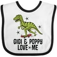 thumbnail image 3 of Inktastic Gigi and Poppy Love Me Dinosaur Boys Baby Bib, 3 of 4