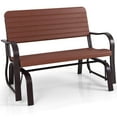 thumbnail image 1 of Costway Outdoor Patio Swing Porch Rocker Glider Bench Loveseat Garden Seat Steel New Brown, 1 of 9
