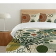thumbnail image 4 of Ambesonne Boho Duvet Cover Set, Bohemian Floweret Cottagecore, Calking, Pale Almond Green Green, 4 of 4