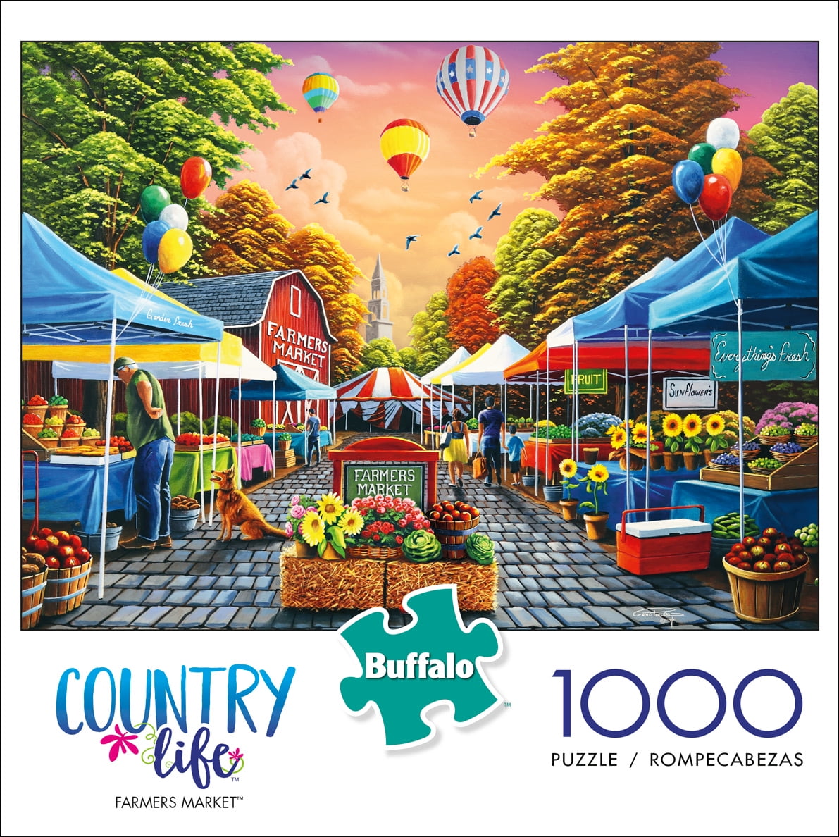Country Life Buffalo Games Farmers Market 1000 PC Jigsaw Puzzle for sale online 