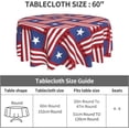 thumbnail image 2 of 4th July Tablecloth Round Table Cloths 60 Inch Wrinkle Resistant Picnic Table Covers Washable Polyester for Holiday Kitchen Party Picnic, 2 of 5